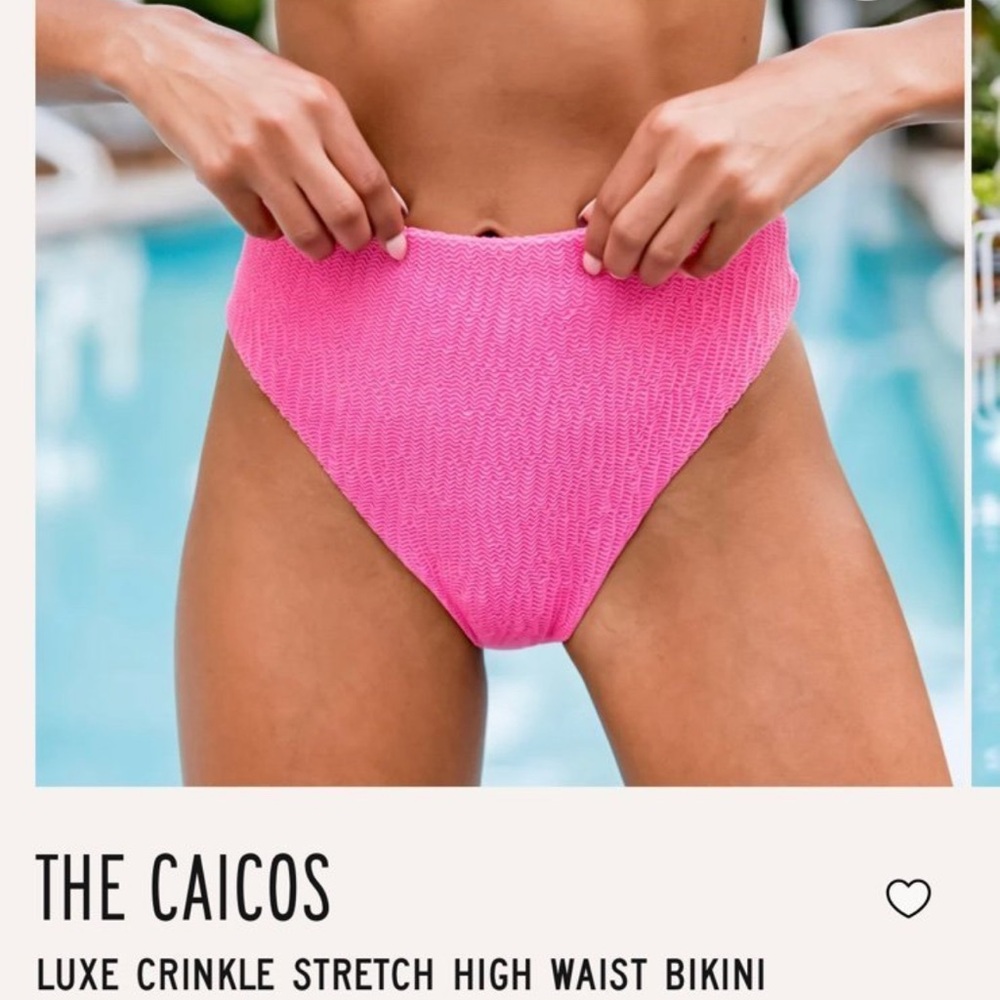 Kenny Flowers Pink High Waist Bikini Bottoms Sz M